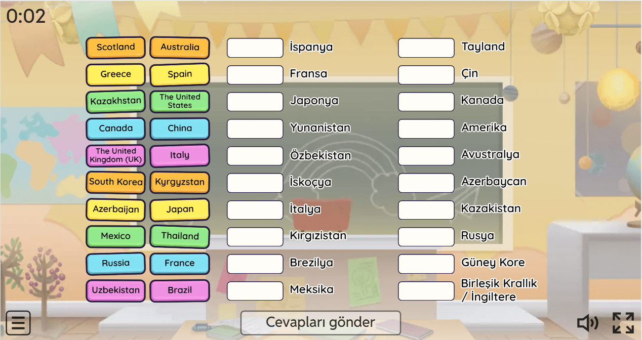Yeni Müfredat - 5.1 School Life - Countries 1